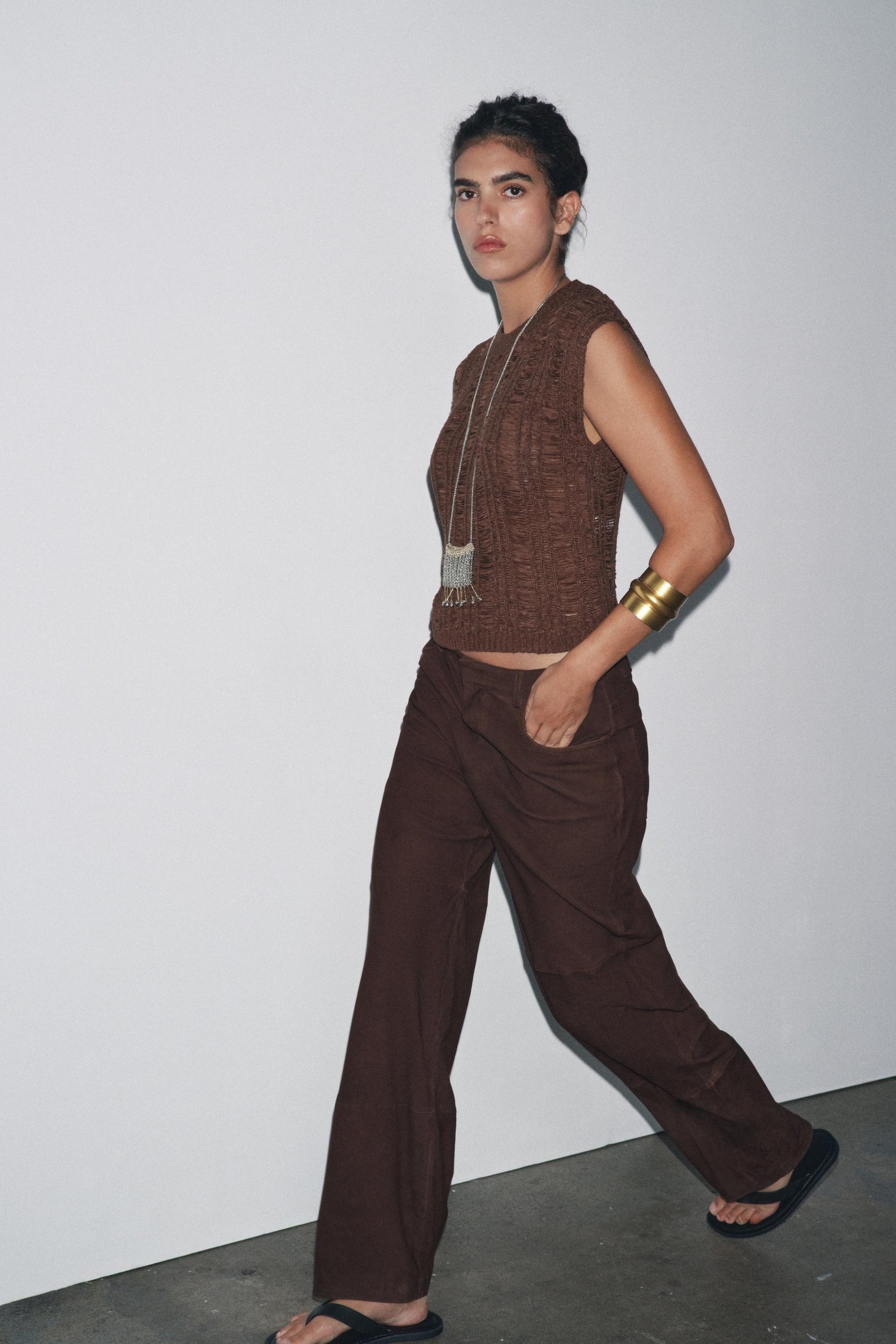 RIBBED KNIT TOP - Image 1