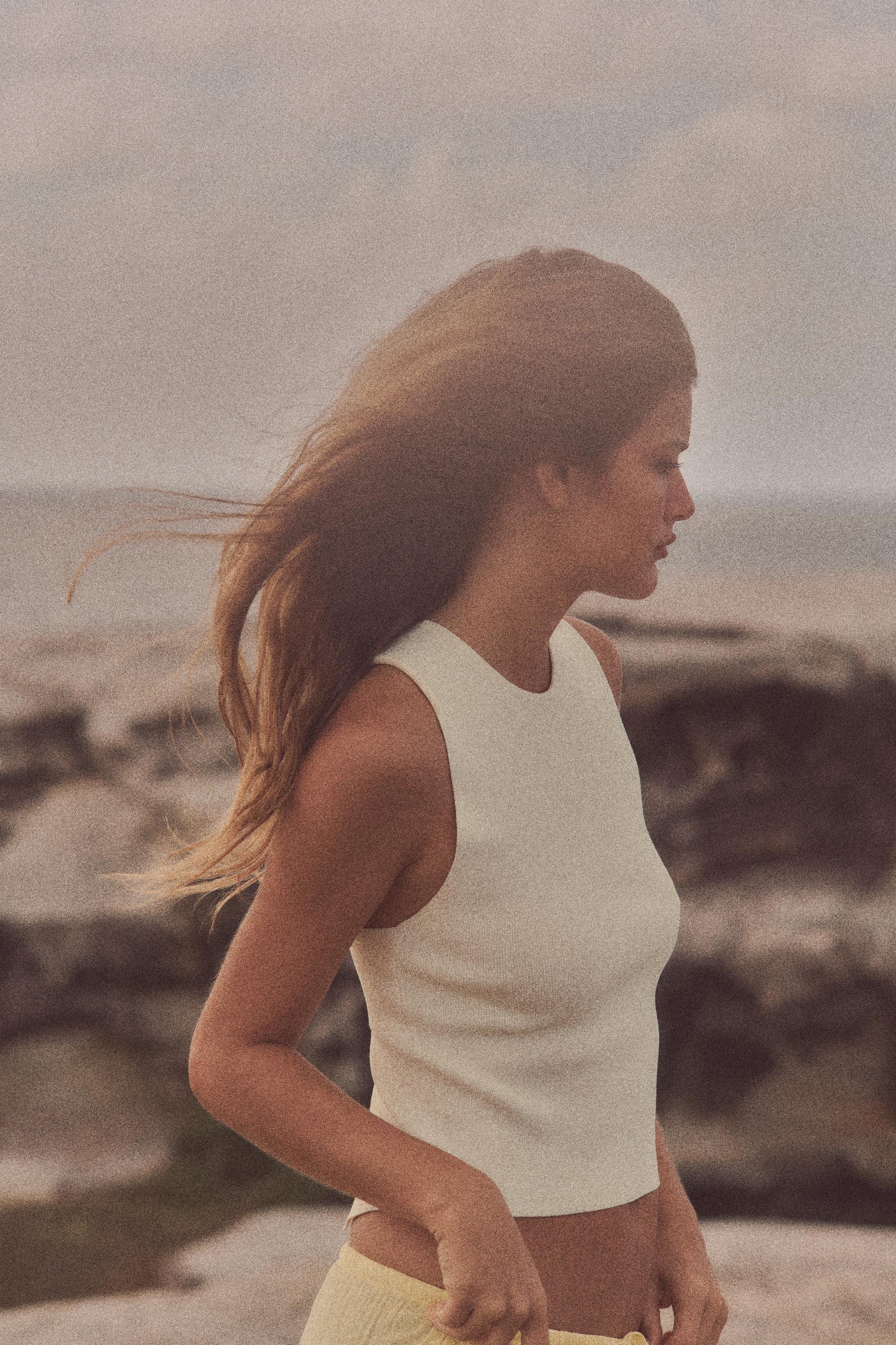 KNIT CUT-OUT BACK TOP - Image 1