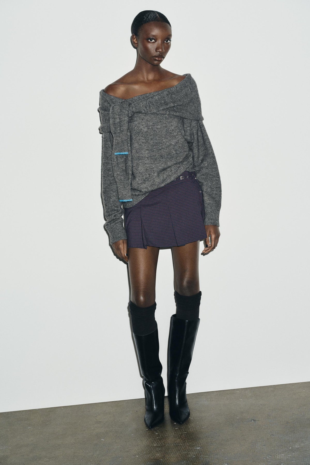 OFF-THE-SHOULDER KNIT JUMPER - Image 1