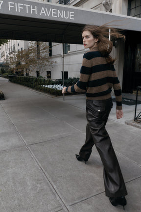 Gestreifter Strickcardigan