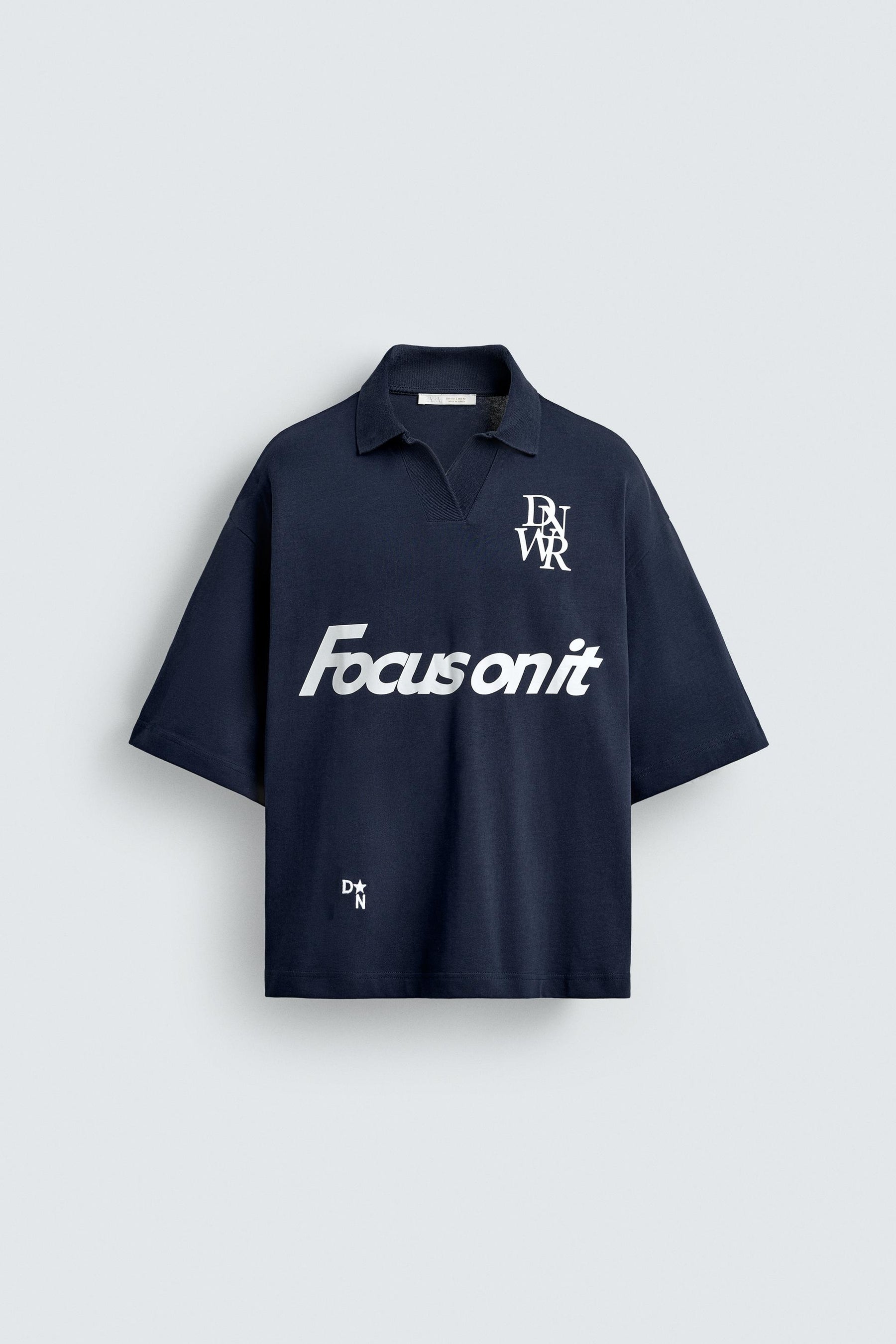 RETRO FOOTBALL PRINT POLO SHIRT - Image 7