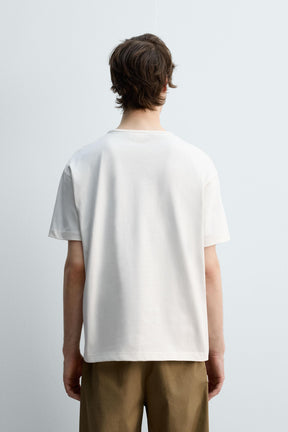 HEAVYWEIGHT RIBBED TRIM T-SHIRT - Image 3