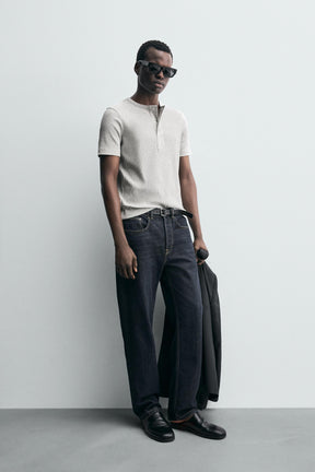 GRANDAD COLLAR T-SHIRT - Image 4