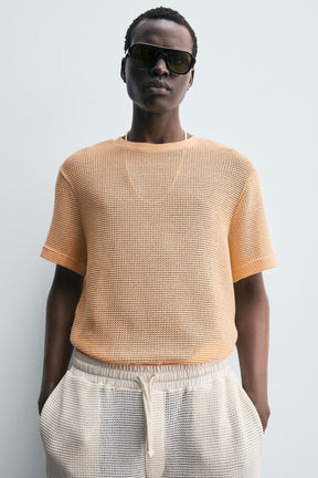 OPEN TEXTURED T-SHIRT - Image 5