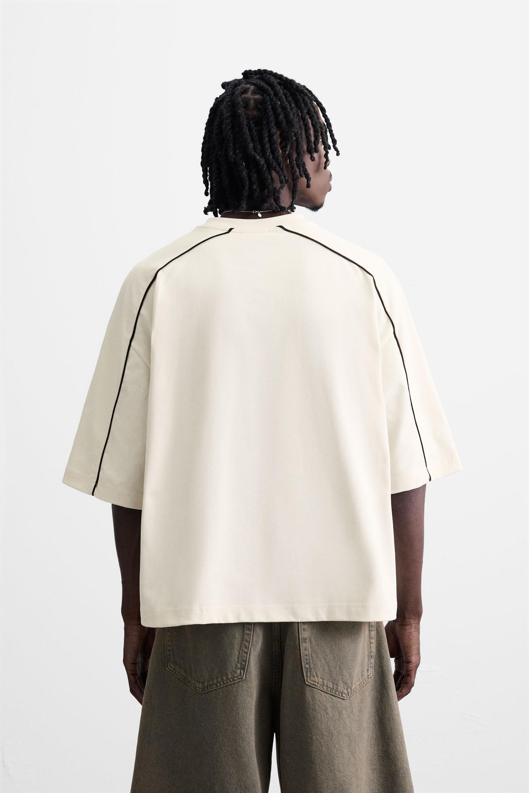 SWEATSHIRT WITH CONTRAST PIPING - Image 3