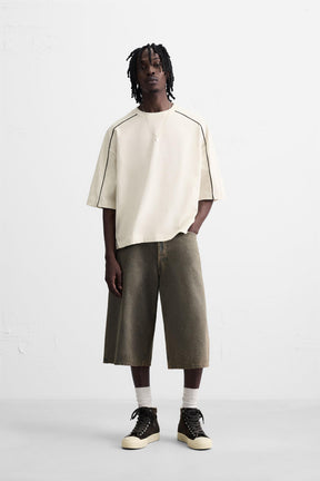 SWEATSHIRT WITH CONTRAST PIPING - Image 1