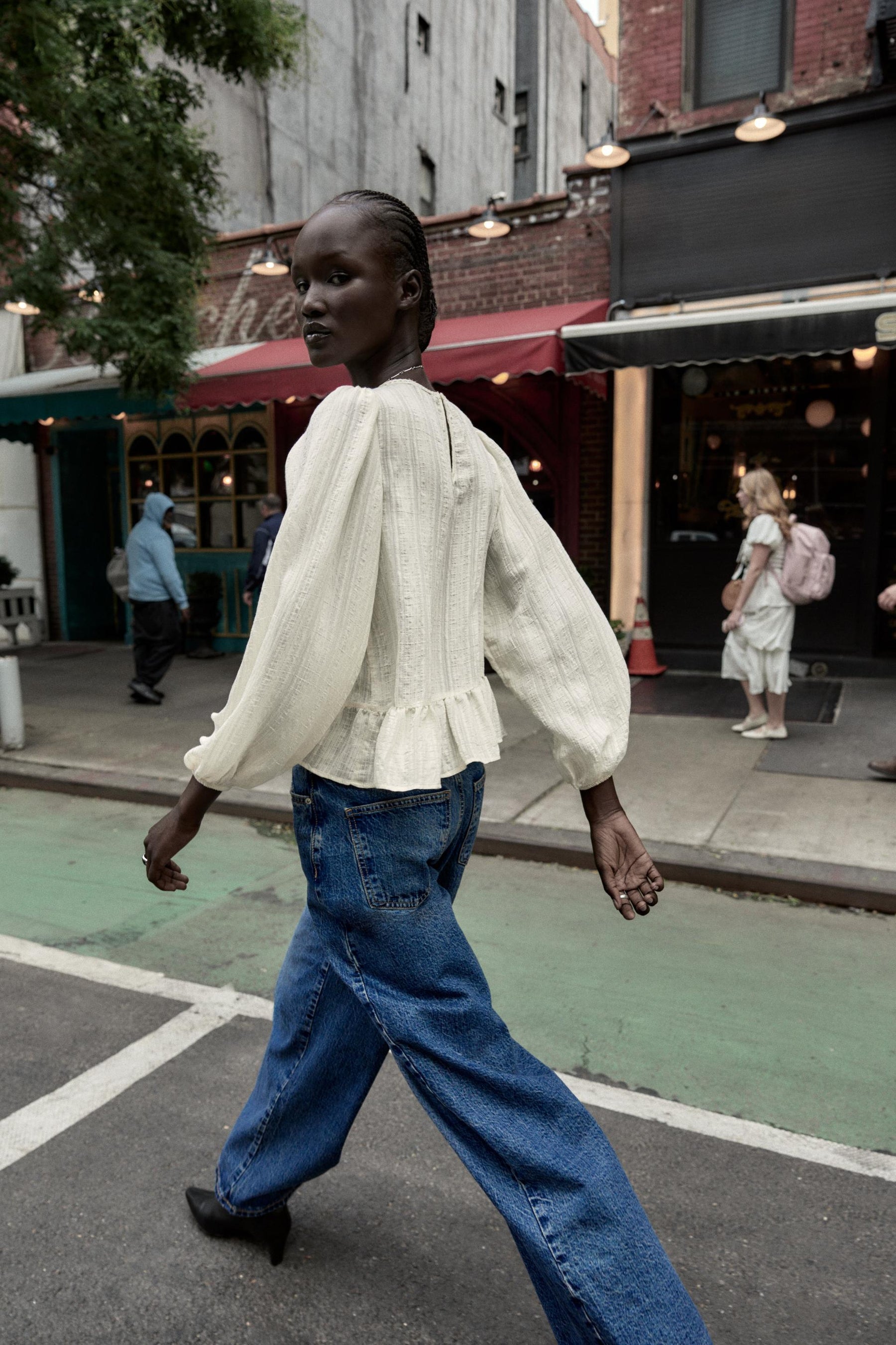 Romantische Entredeux-Bluse