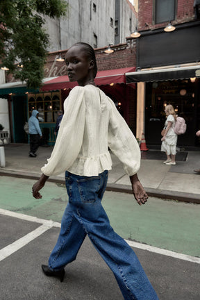 Romantische Entredeux-Bluse