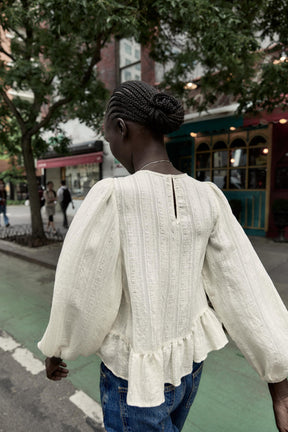 Romantische Entredeux-Bluse