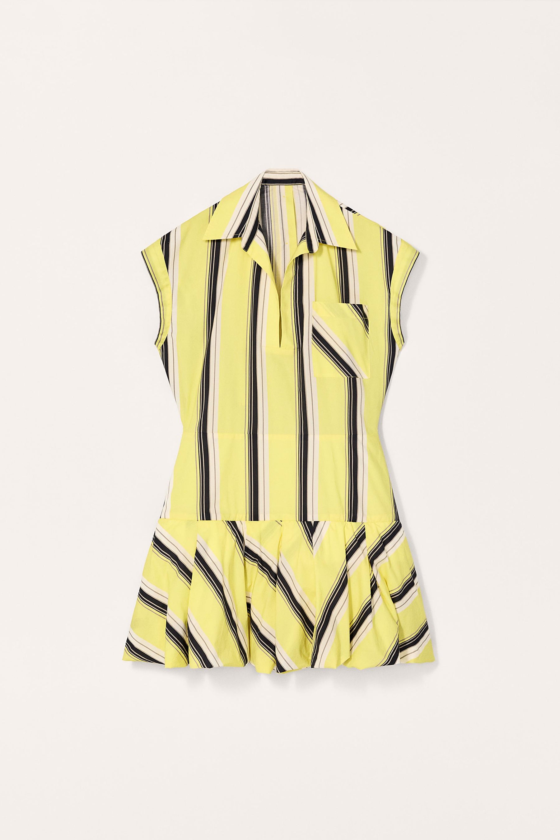 Gestreiftes Puffkleid