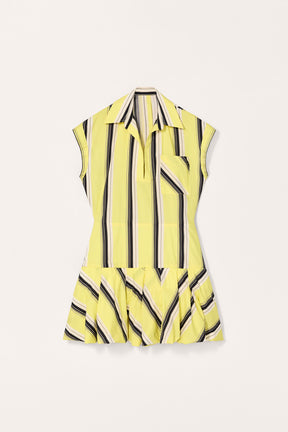 Gestreiftes Puffkleid