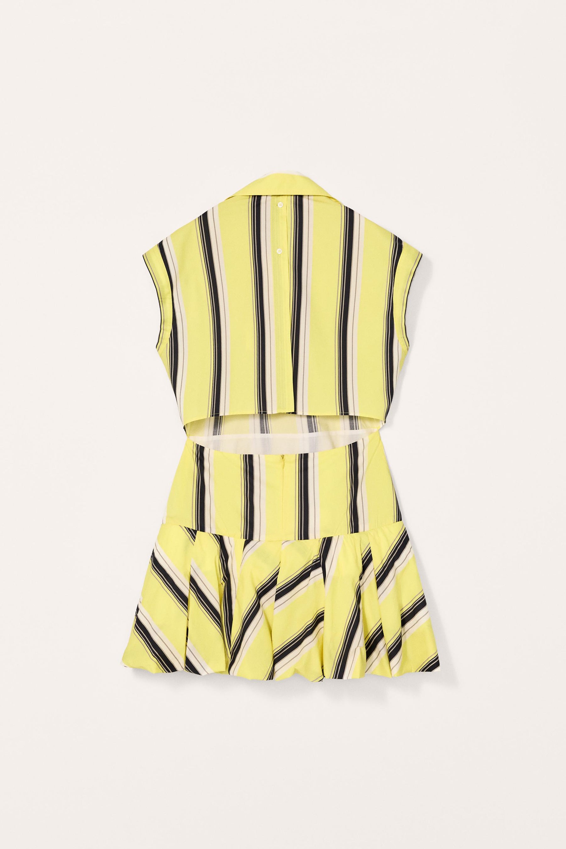 Gestreiftes Puffkleid