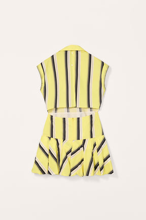 Gestreiftes Puffkleid