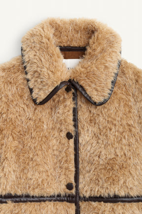 LONG FAUX SHEARLING COAT - LIMITED EDITION - Image 9