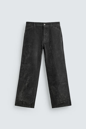 Flocked Relaxed Trousers