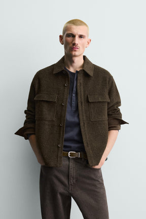 Textured Wool Overshirt