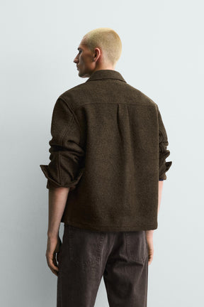 Textured Wool Overshirt