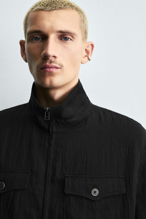 FLOWING RELAXED FIT JACKET - Image 5