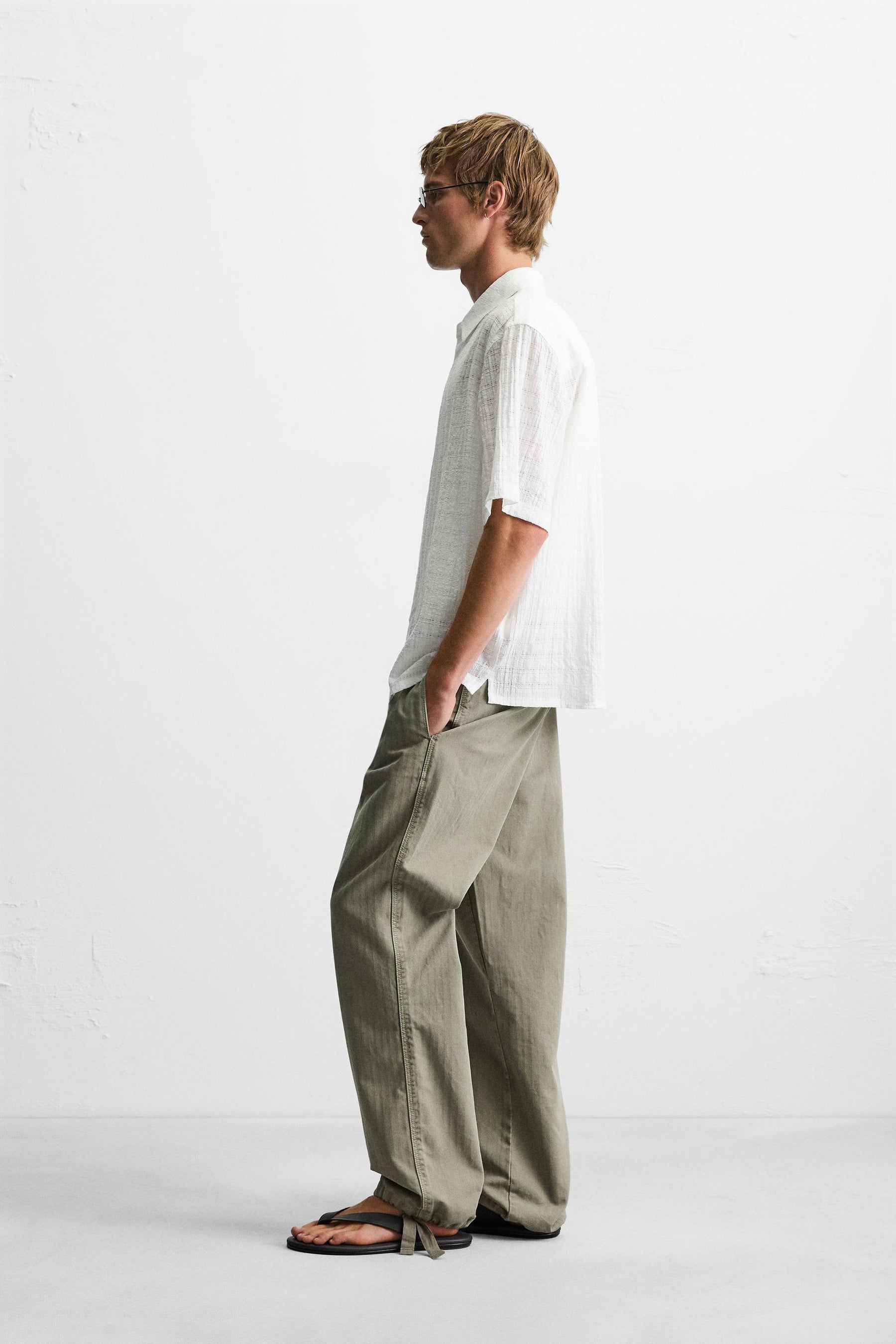 TEXTURED CHECK SHIRT - Image 4