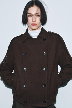 Wollmischungsjacke mit