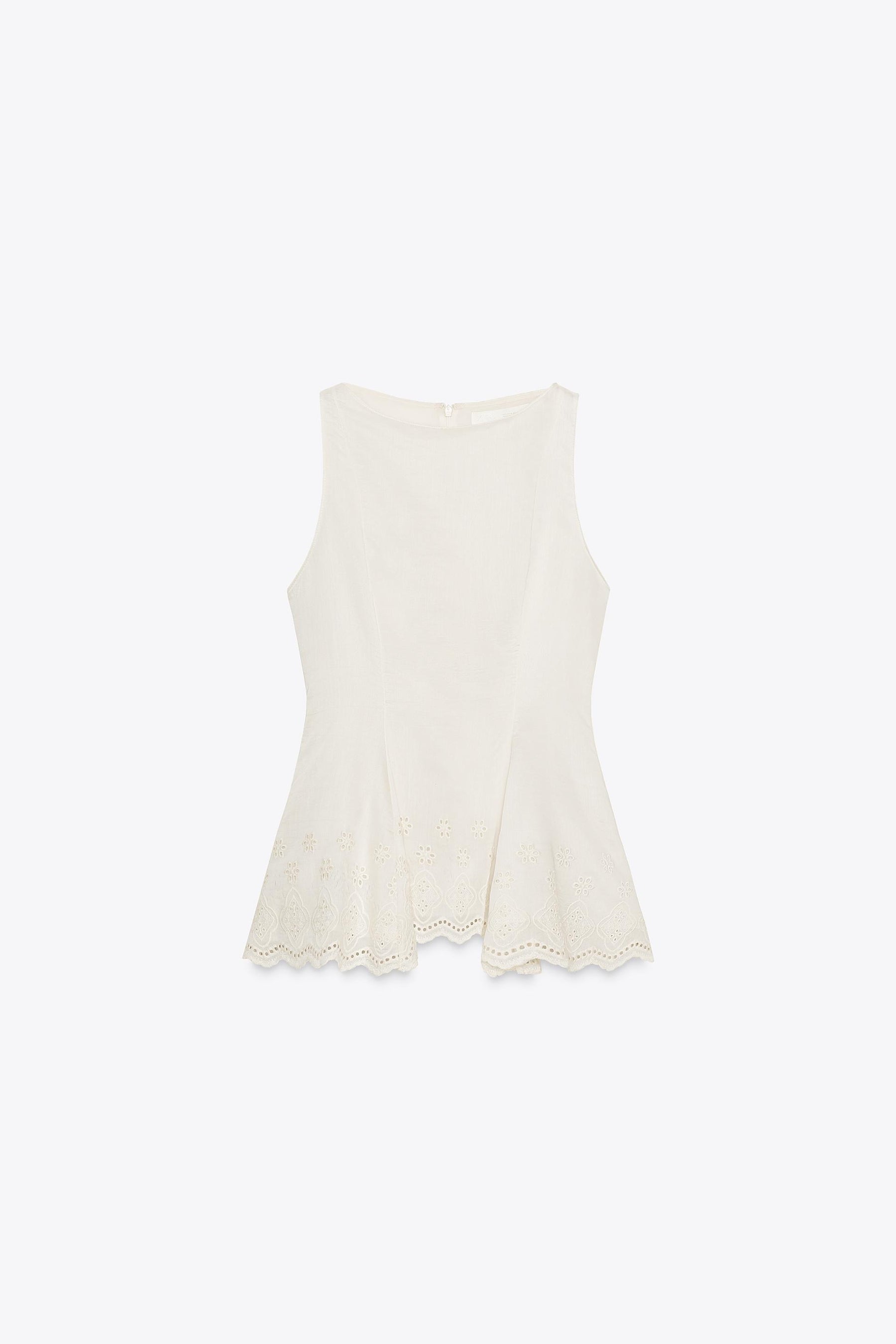ZW COLLECTION EMBROIDERED PEPLUM TOP - Image 1