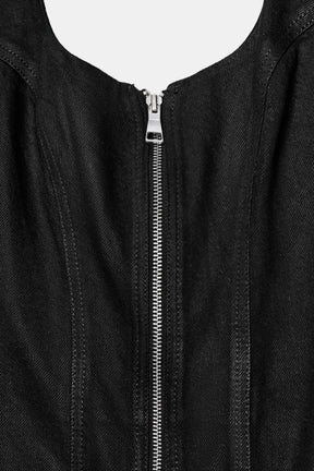 Beschichtetes Denim-Midikleid