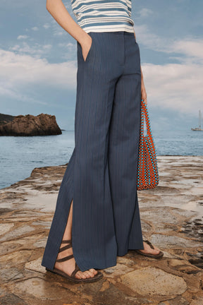 Gestreifte Schlaghose