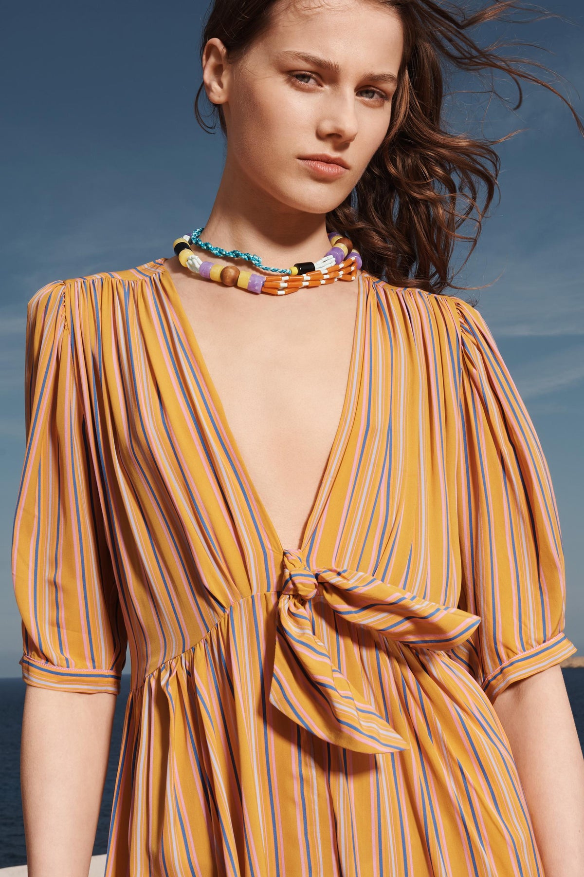 Gestreiftes Midikleid