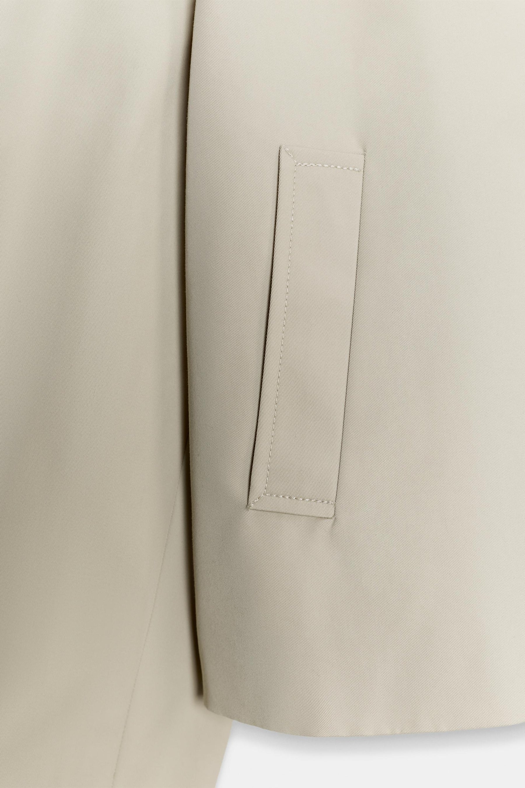 WATER-REPELLENT SHORT TRENCH COAT ZW COLLECTION - Image 8
