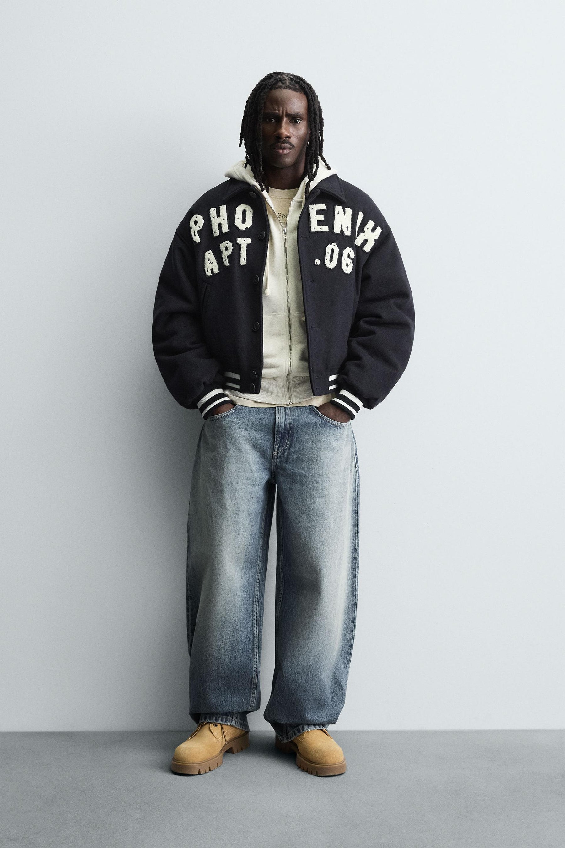 PATCHED QUILTED BOMBER JACKET - Image 1