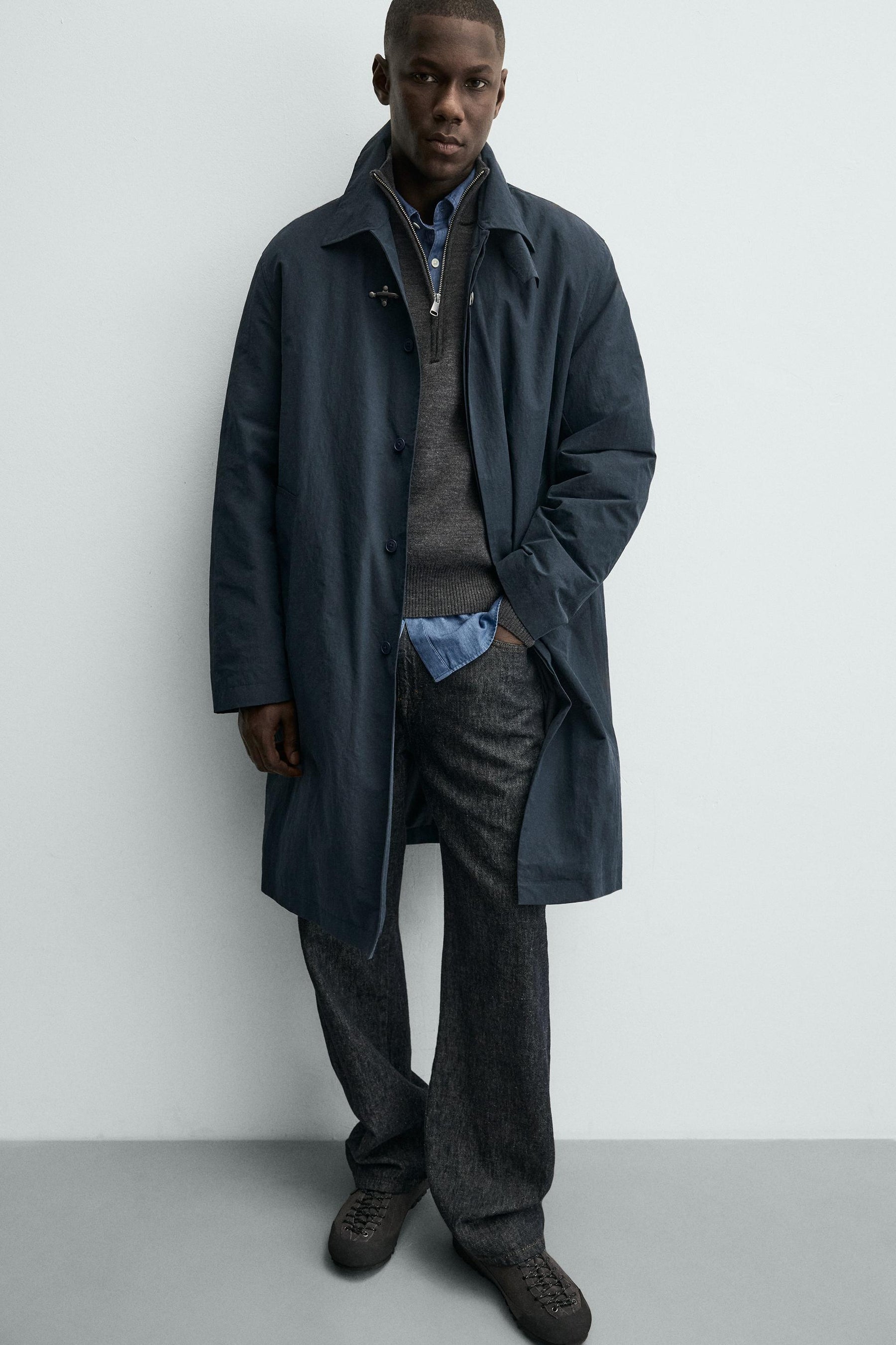 Lined Technical Trench Coat