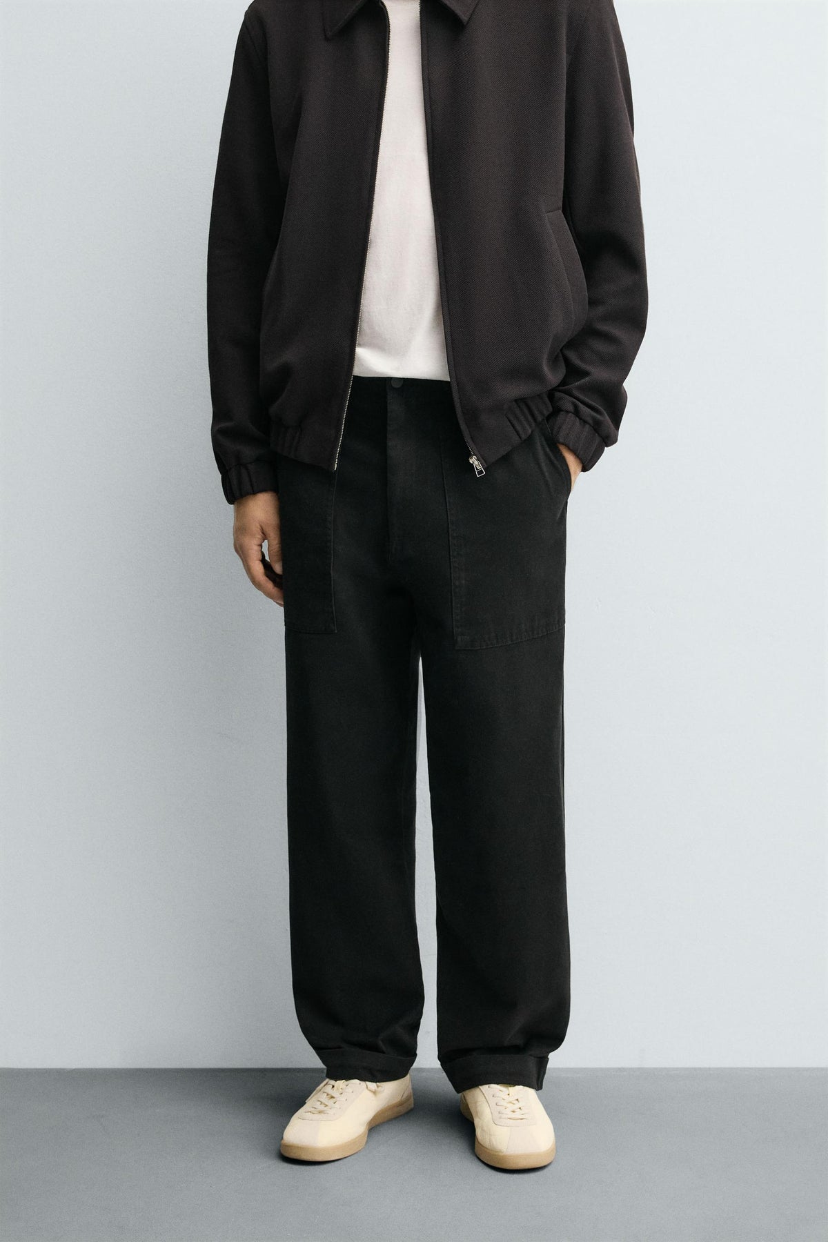 TWILL STRAIGHT-LEG TROUSERS - Image 2