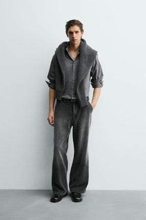 RELAXED FIT CORDUROY TROUSERS - Image 1