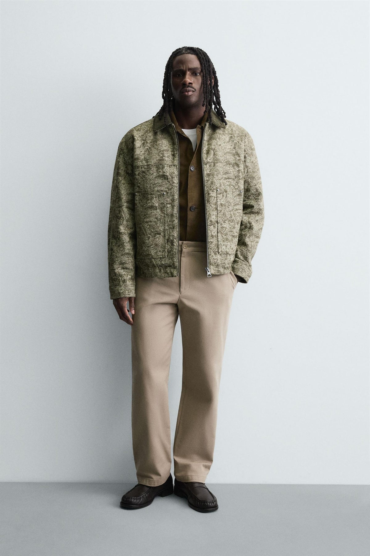 ABSTRACT JACQUARD QUILTED JACKET - Image 1