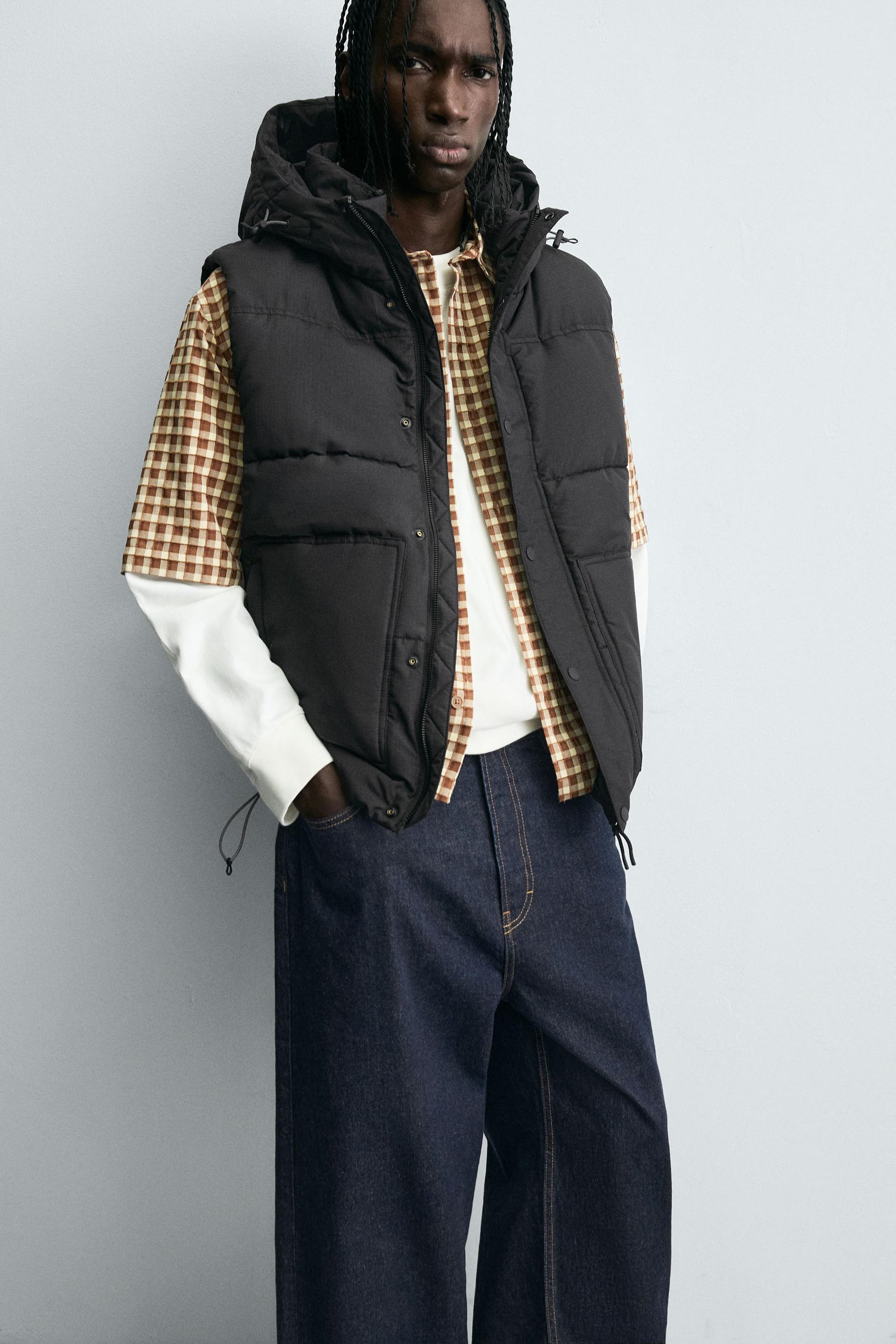 QUILTED GILET WITH HOODIE - Image 6