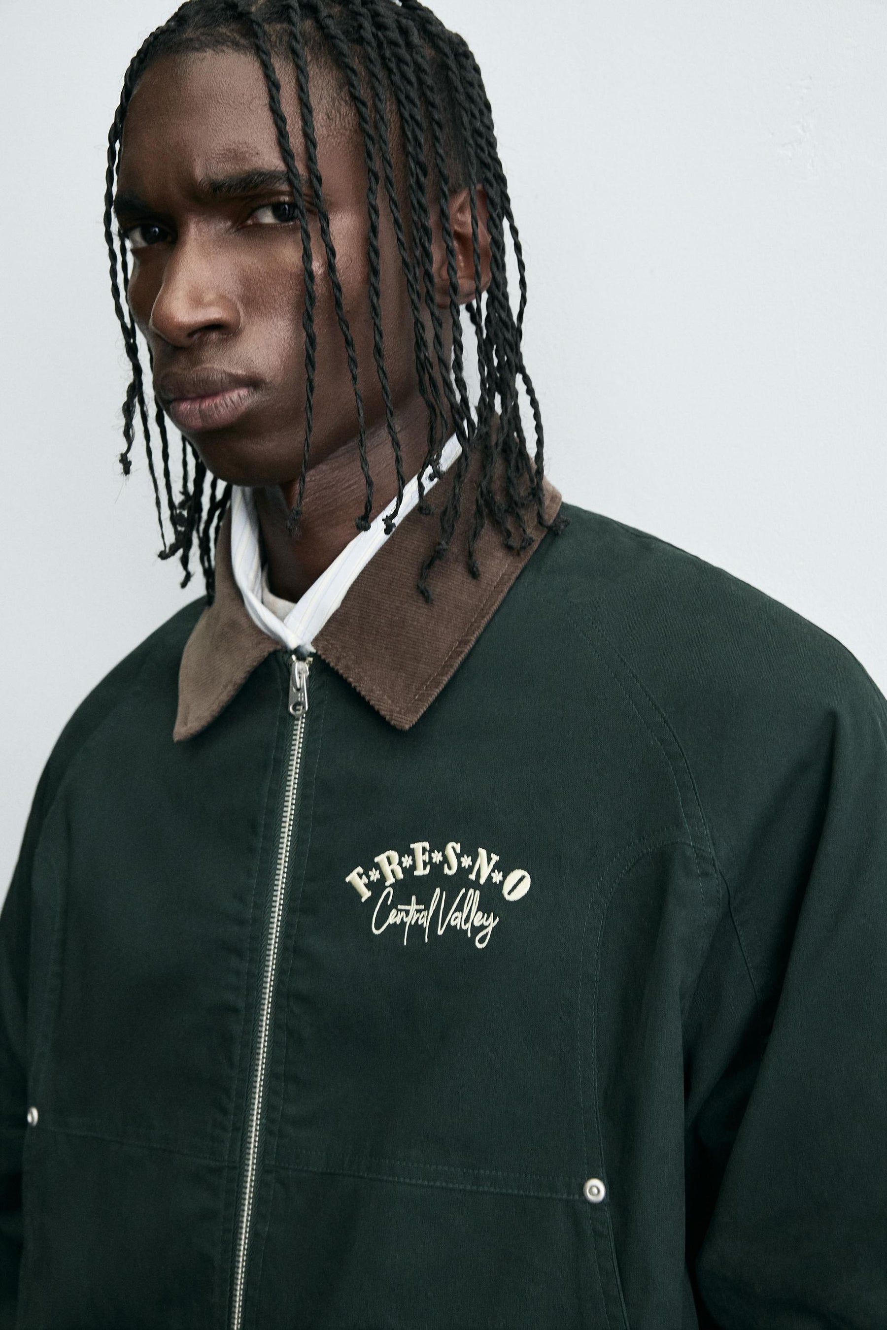 EMBROIDERED CONTRAST COLLAR JACKET - Image 6