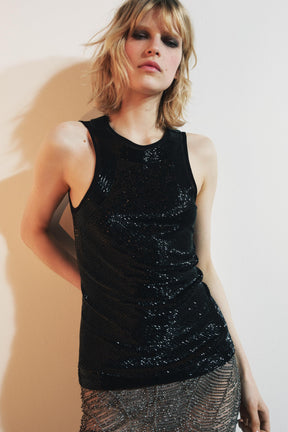 Perlenbesetztes Oberteil