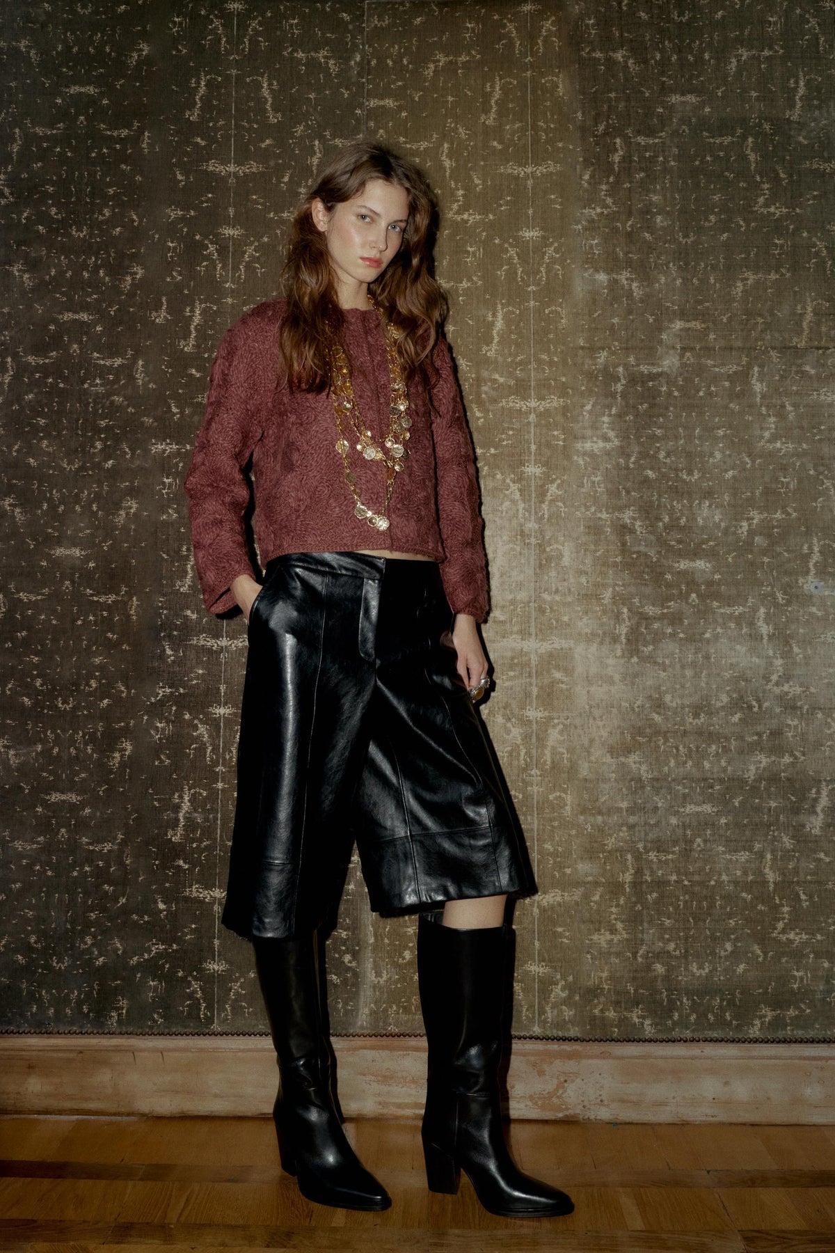 Woll-Makramee-Strickjacke