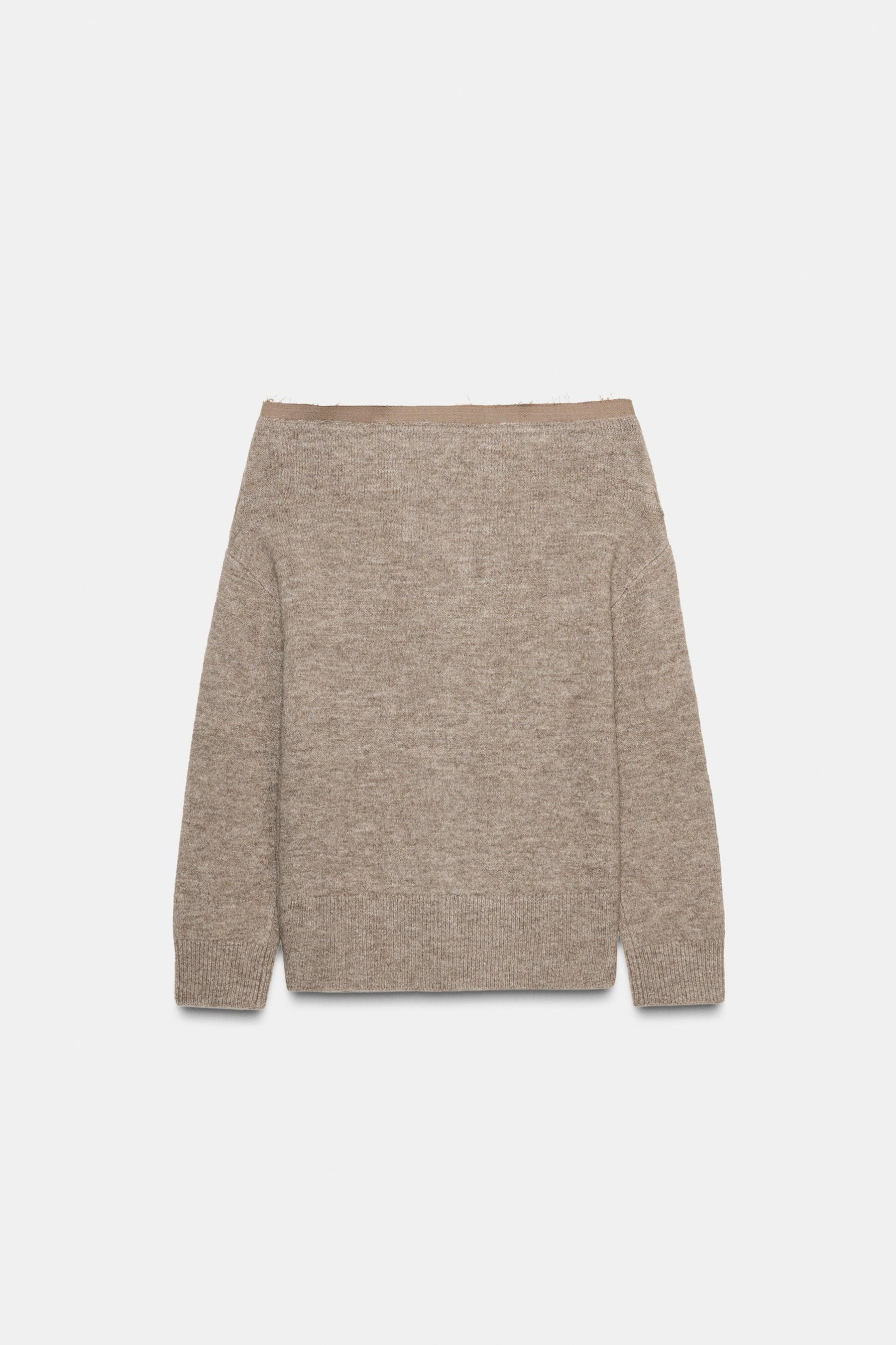 Strickjacke mit U-Boot-Ausschnitt