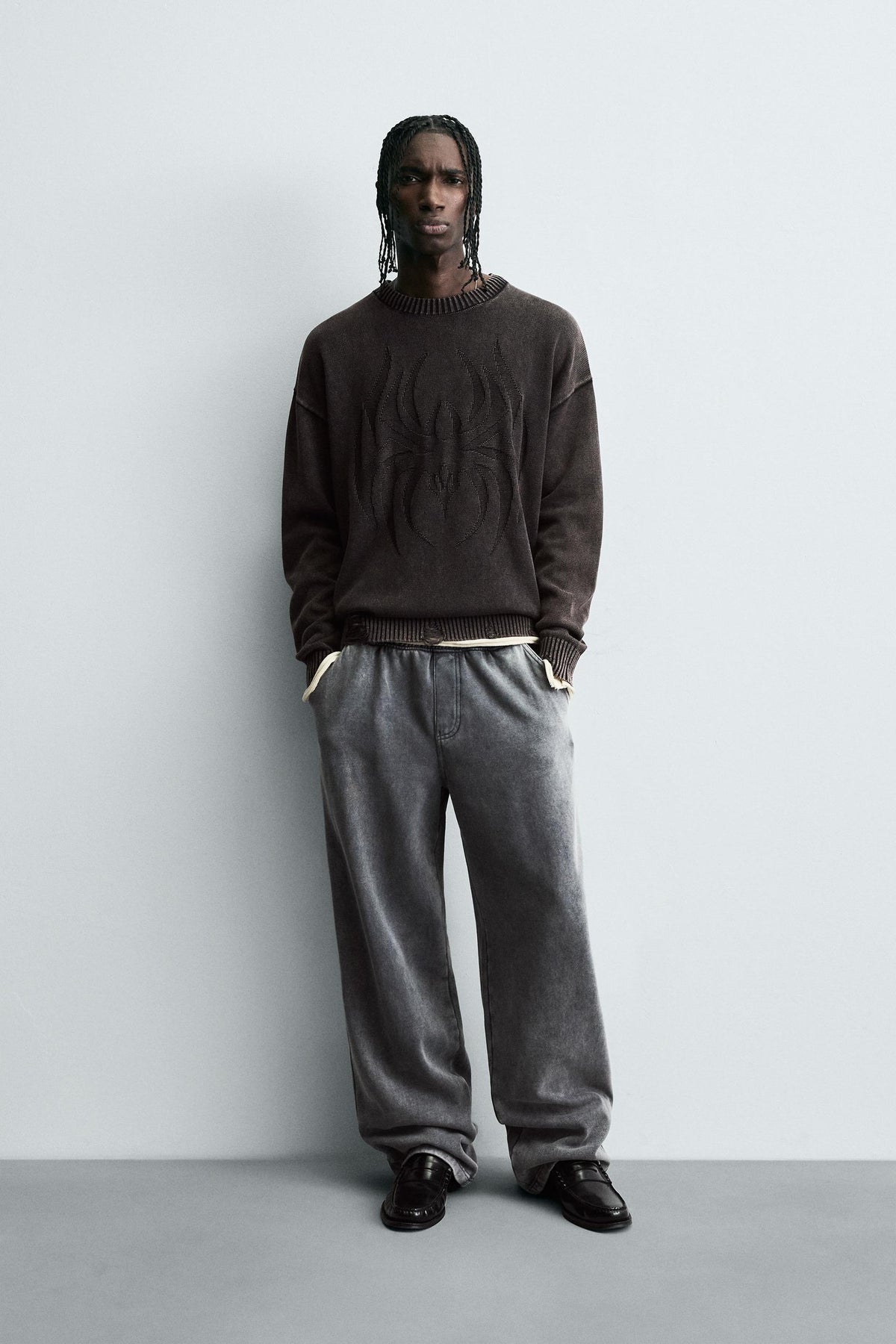 REVERSIBLE RIPPED-EFFECT SWEATER - Image 1