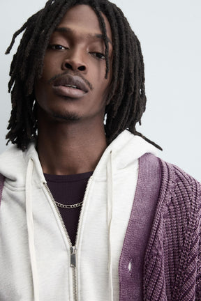 DISTRESSED EFFECT TEXTURED CARDIGAN - Image 6