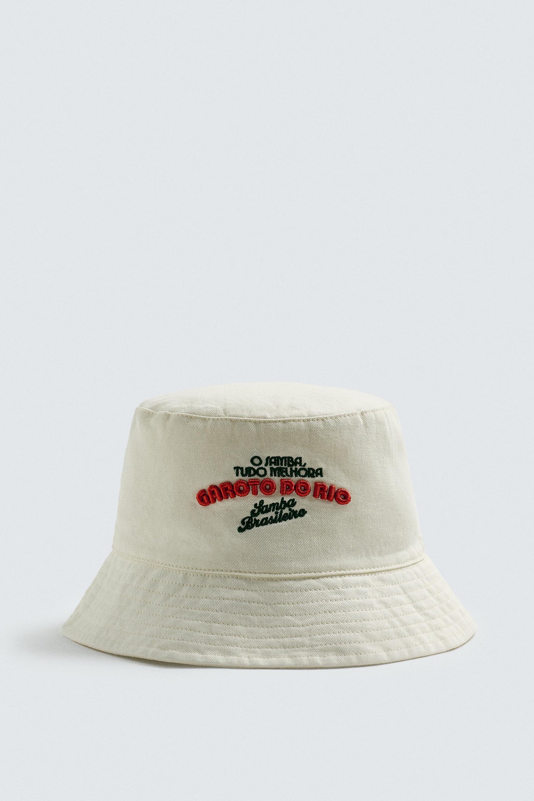 CONTRAST EMBROIDERY BUCKET HAT - Image 5