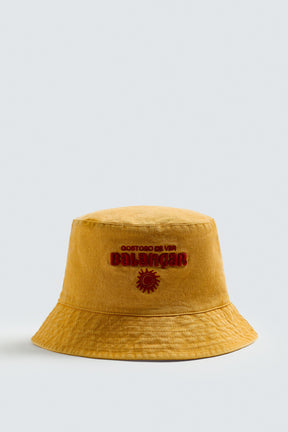 CONTRAST EMBROIDERY BUCKET HAT - Image 5