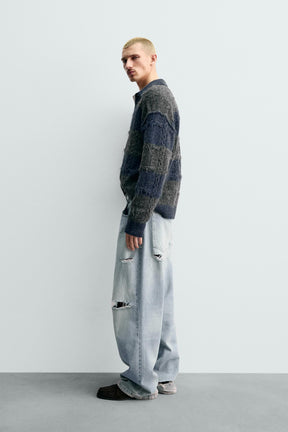 Striped Jacquard Polo