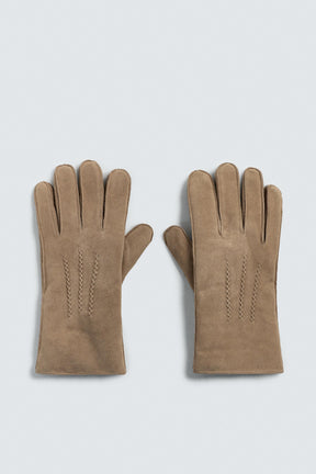 CONTRAST LEATHER GLOVES - Image 3