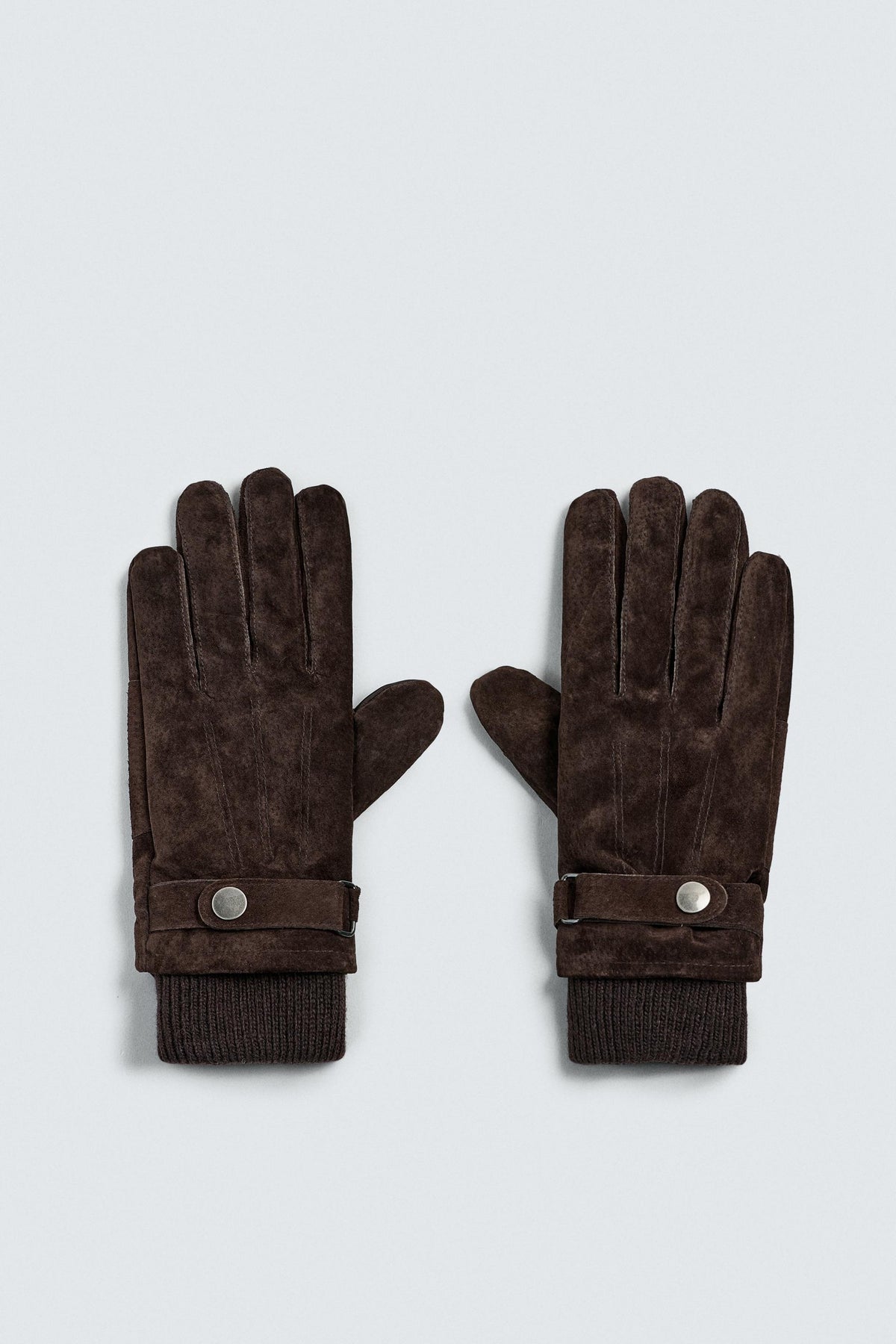 CONTRAST LEATHER GLOVES - Image 1