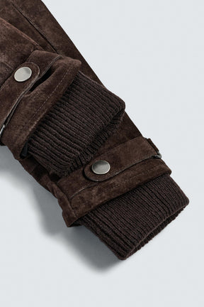 CONTRAST LEATHER GLOVES - Image 3