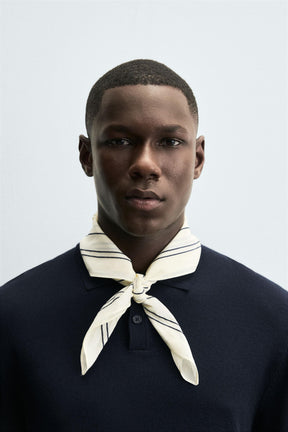 CONTRAST EMBROIDERY BANDANA - Image 1