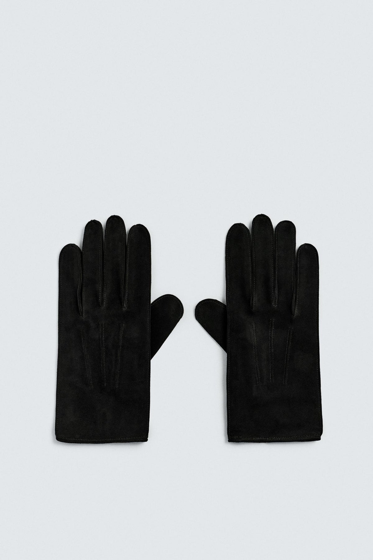 Suede Look Leather Gloves