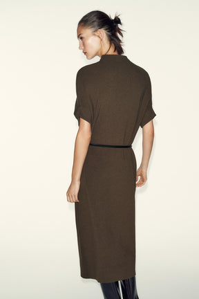 Strickkleid mit Gürtel 